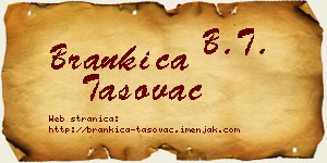 Brankica Tasovac vizit kartica